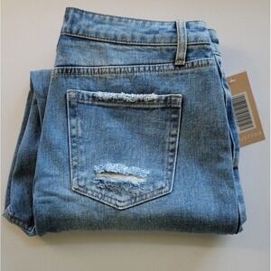 Womens High Waist Tapered‎ Jeans Destructed Diana Wash  Size 32 Just Fab